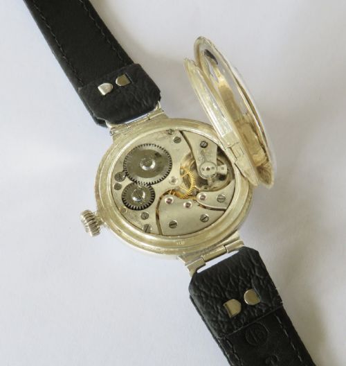 fig 2. Gents antique silver wrist watch, 1915