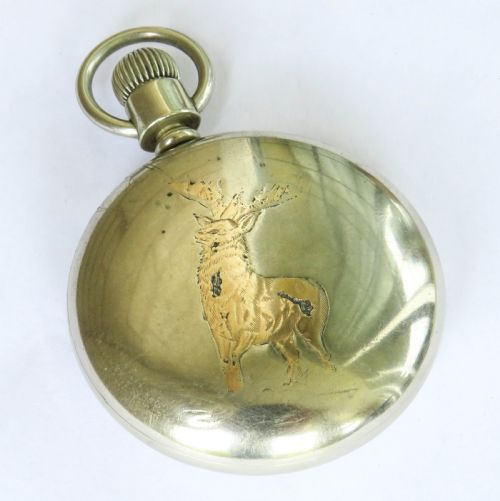 fig 2. Antique Elgin pocket watch with stag, 1910