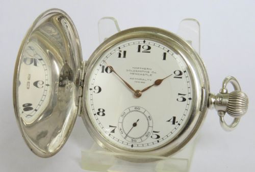 Antique Silver Rolex Full Hunter Pocket Watch, 1925