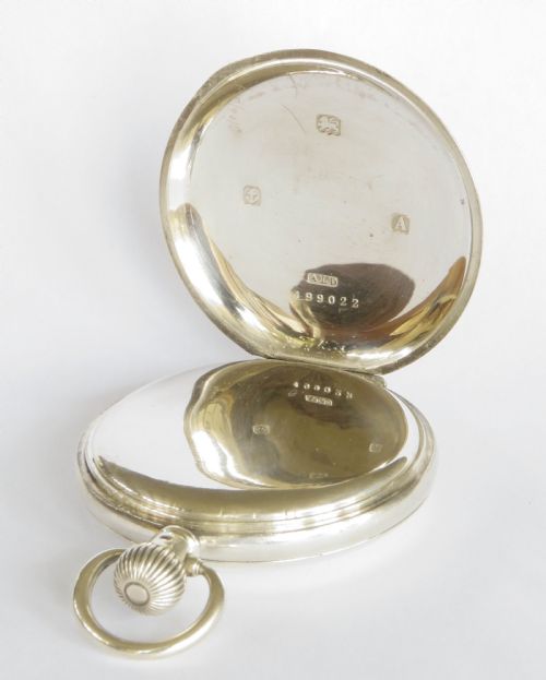 fig 2. Antique silver Rolex full hunter pocket watch, 1925