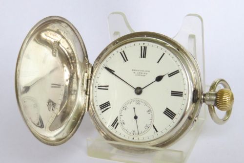 Antique Silver Full Hunter Pocket Watch, Brockbank & Atkins