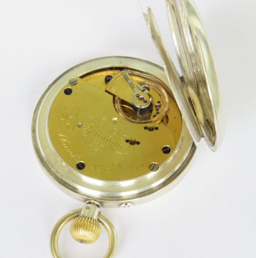 fig 3. Antique silver full hunter pocket watch, Brockbank & Atkins