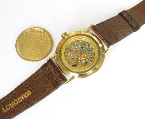 fig 2. Gents 9ct gold Longines wrist watch, 1958