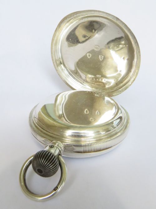 fig 2. Antique silver Longines pocket watch, 1884
