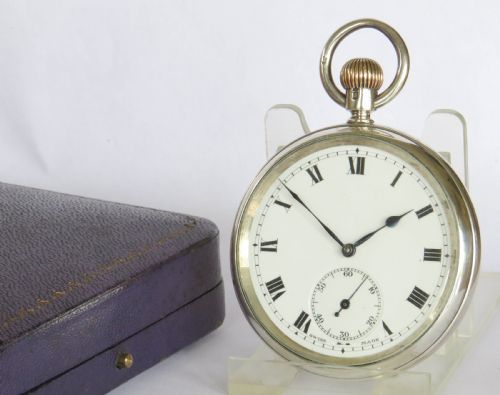 Antique Silver Minerva Pocket Watch, 1905