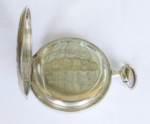 fig 2. Antique silver Omega pocket watch, c1910