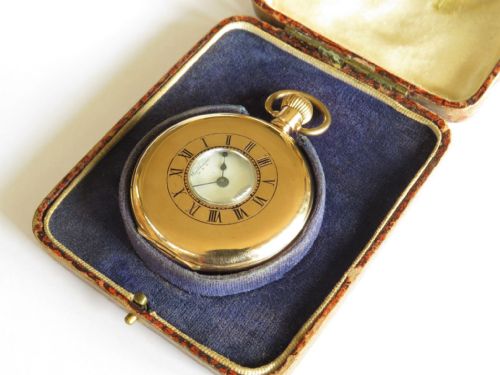 fig 2. Antique Waltham half hunter pocket watch, 1926