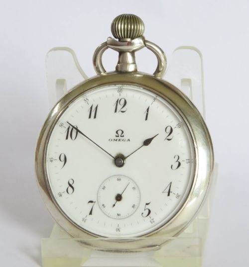 Antique Silver Omega Pocket Watch