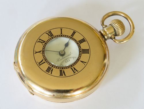 Antique John Elkan Half Hunter Pocket Watch