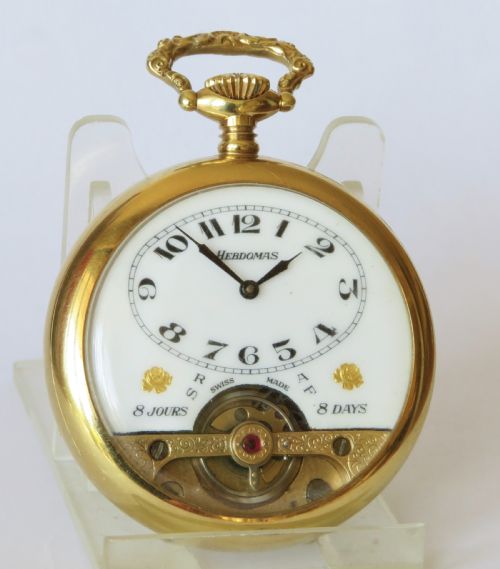 fig 1. Antique Hebdomas pocket watch