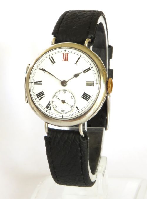 Antique Hefik ‘Bird in Ring’ Silver Wrist Watch