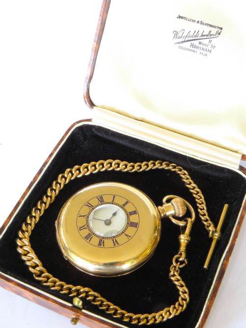 Antique Waltham Riverside Half Hunter Pocket Watch