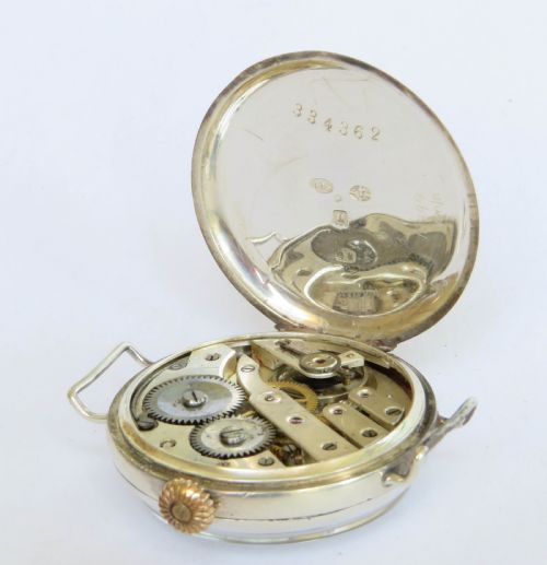 fig 2. Antique silver trench watch, 1915