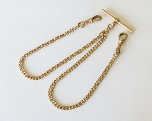 Antique 18ct Rolled Gold Pocket Watch Albert Chain