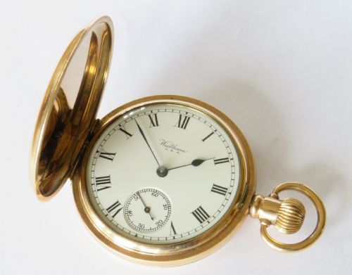 fig 1. Antique Waltham Bartlett full hunter pocket watch