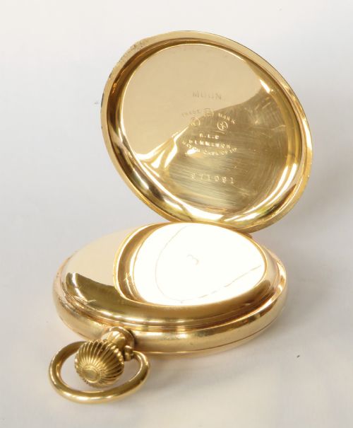 fig 2. Antique Waltham Bartlett full hunter pocket watch