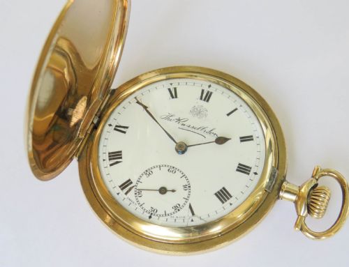 fig 1. Antique Thomas Russell full hunter pocket watch