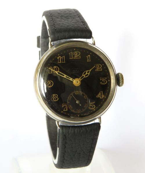fig 1. WW1 silver Lawrence & Mayo gents wrist watch