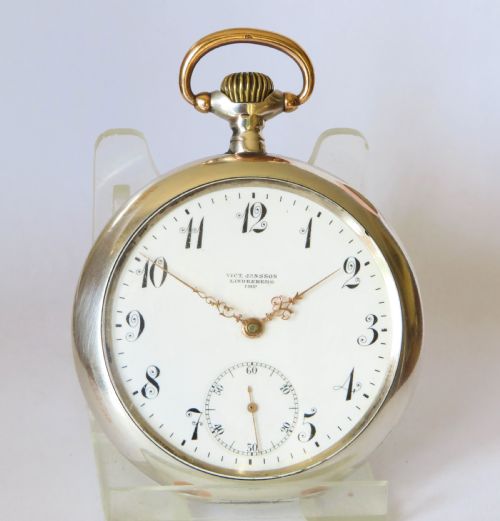 fig 1. Antique silver Omega pocket watch, c1912