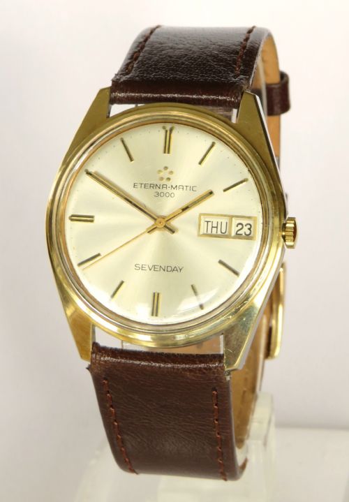 Gents Eterna Matic 3000 Seven Day Wrist Watch, 1967