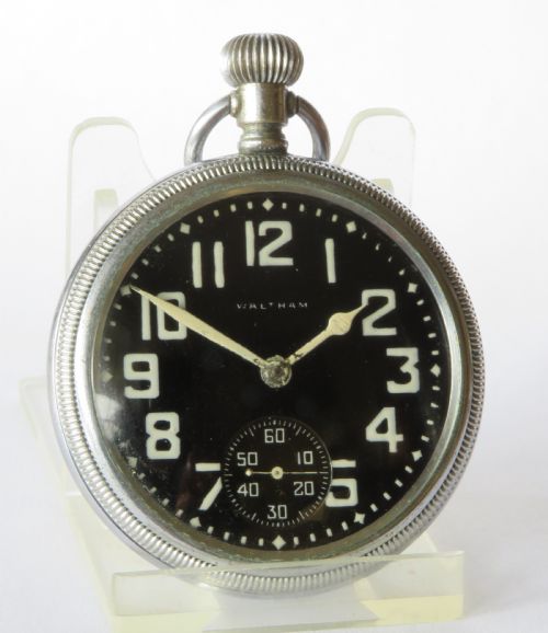 fig 1. WW2 Waltham Premier military pocket watch