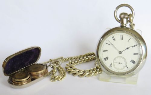 Antique Waltham Pocket Watch and Chain