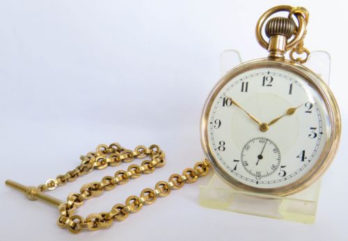 Antique Swiss Pocket Watch with Chain
