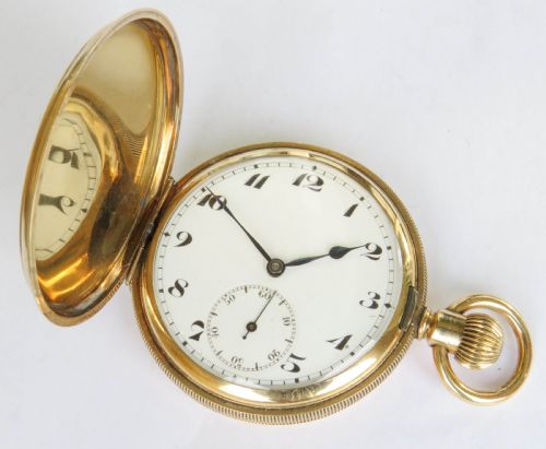 fig 1. 1920s Bulla full hunter pocket watch