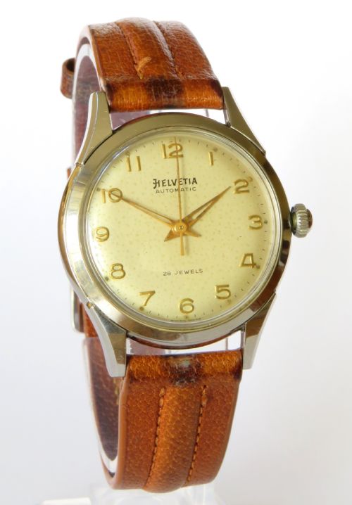 fig 1. Gents 1950s Helvetia automatic wrist watch