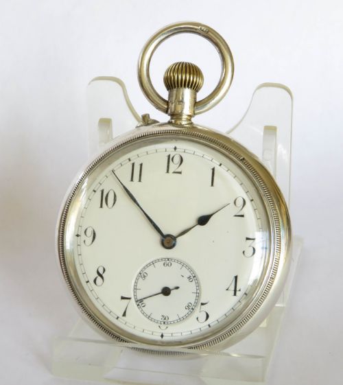 fig 2. Antique silver Borgel cased Stauffer pocket watch