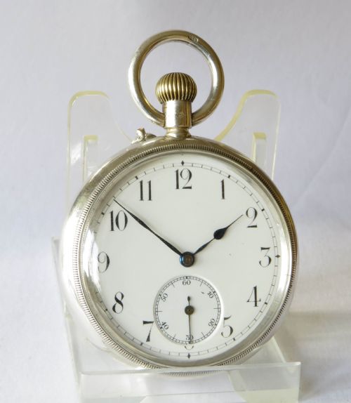 fig 3. Antique silver Borgel cased Stauffer pocket watch