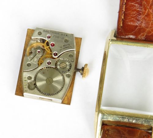 fig 2. 1940s Waltham curvex wrist watch