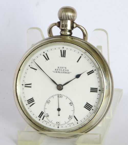 Silver Kays “Challenge” Pocket Watch, 1923
