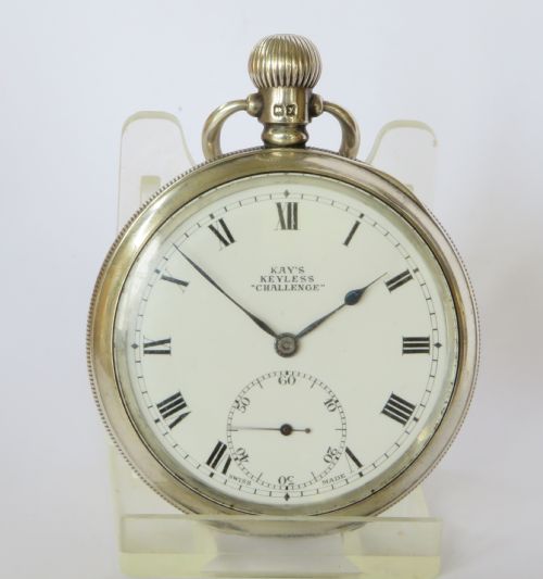 fig 1. Silver Kays “Challenge” pocket watch, 1923