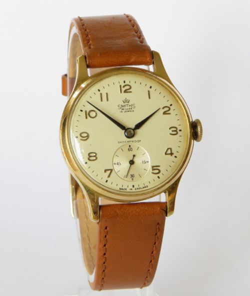 fig 1. Gents Smiths De Luxe wrist watch, c1960