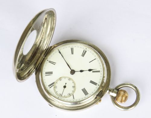 fig 2. Antique silver half hunter pocket watch, Edinburgh