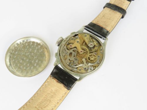 fig 2. Gents 1920s/30s Hahn Landeron pilots chrono watch