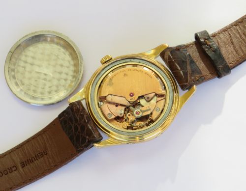 fig 2. Gents 1950s Le Cheminant Skymaster triple date wrist watch