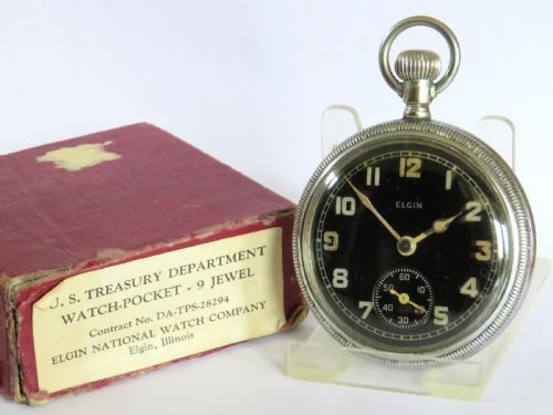 Military Elgin Pocket Watch, 1943