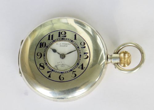 Antique Zenith Silver Half Hunter Pocket Watch, 1919