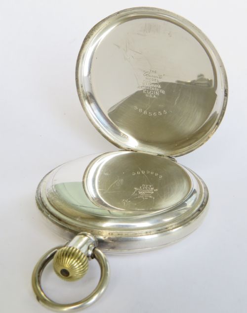 fig 1. Antique silver filled Thomas Russell full hunter pocket watch