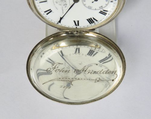 fig 2. Antique silver filled Thomas Russell full hunter pocket watch