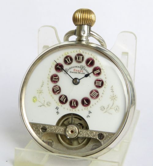 Antique Silver Hebdomas Patent Pocket Watch, 1919