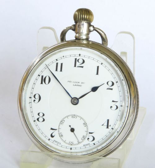 Antique Silver Oreba Pocket Watch, 1923, Larne