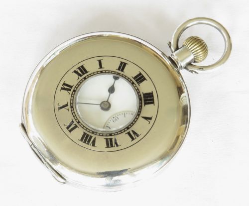 Antique Silver Half Hunter Pocket Watch, Glasgow 1917