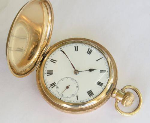 fig 1. Antique Omega full hunter pocket watch, 1912