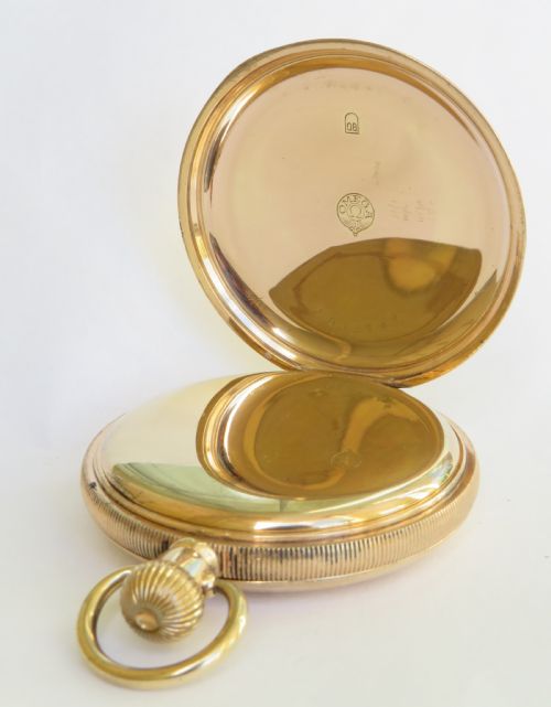 fig 2. Antique Omega full hunter pocket watch, 1912