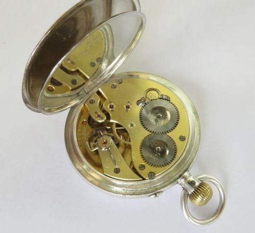 fig 3. Antique Stauffer & Co IWC silver pocket watch