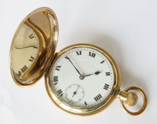 fig 1. 1920s Fleurier full hunter pocket watch