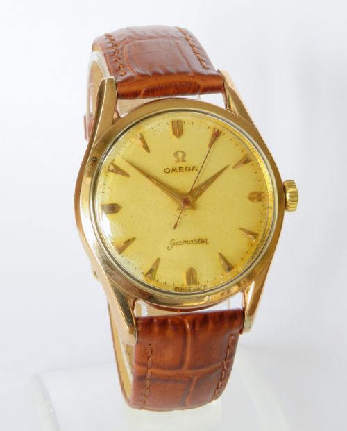 fig 1. Gents Omega Seamaster wrist watch, 1956